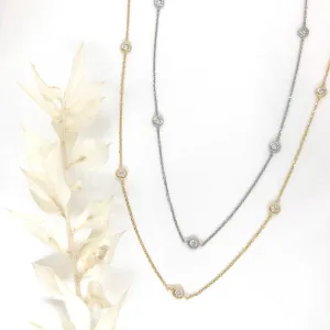 10k Gold Cubic by the Yard Necklace