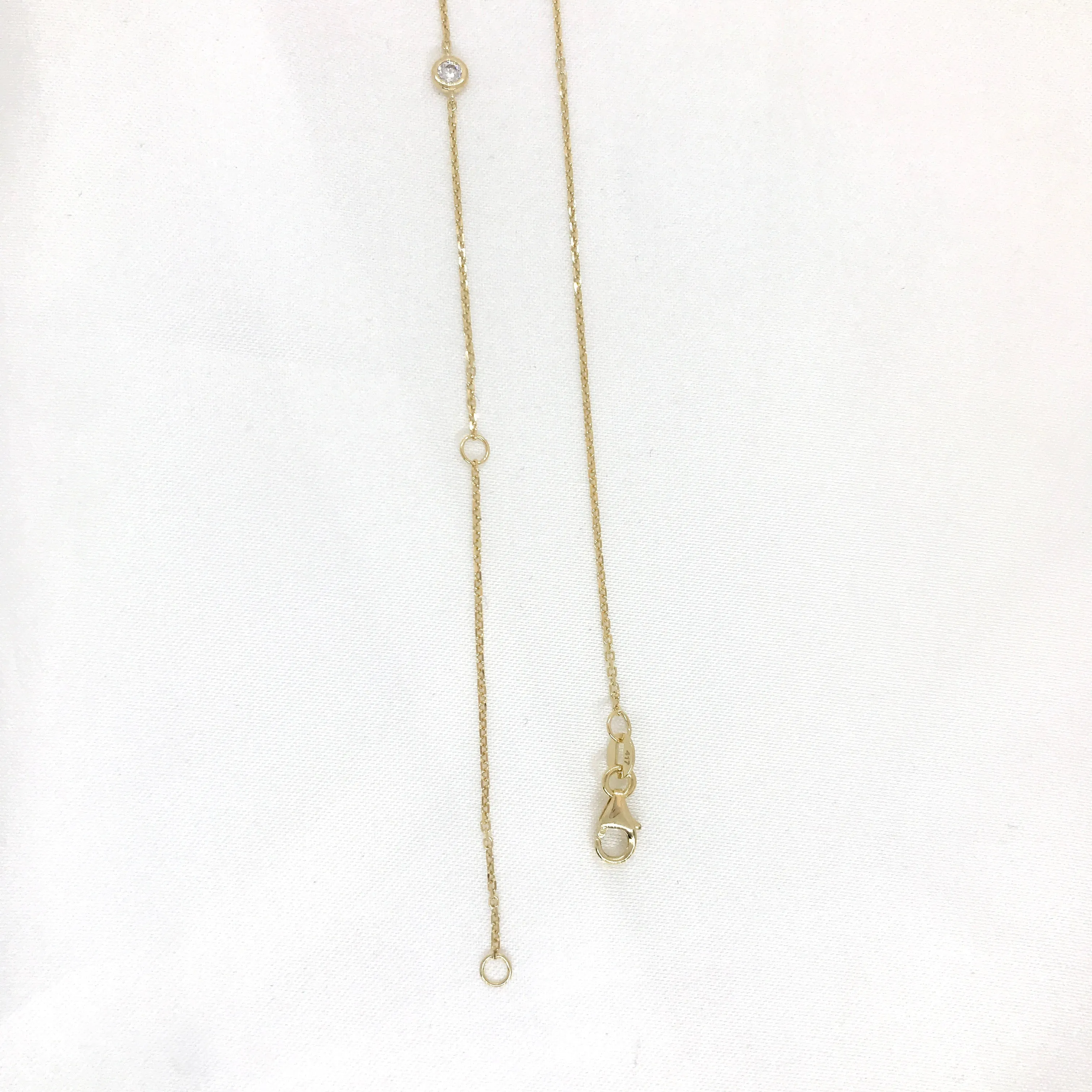 10k Gold Cubic by the Yard Necklace