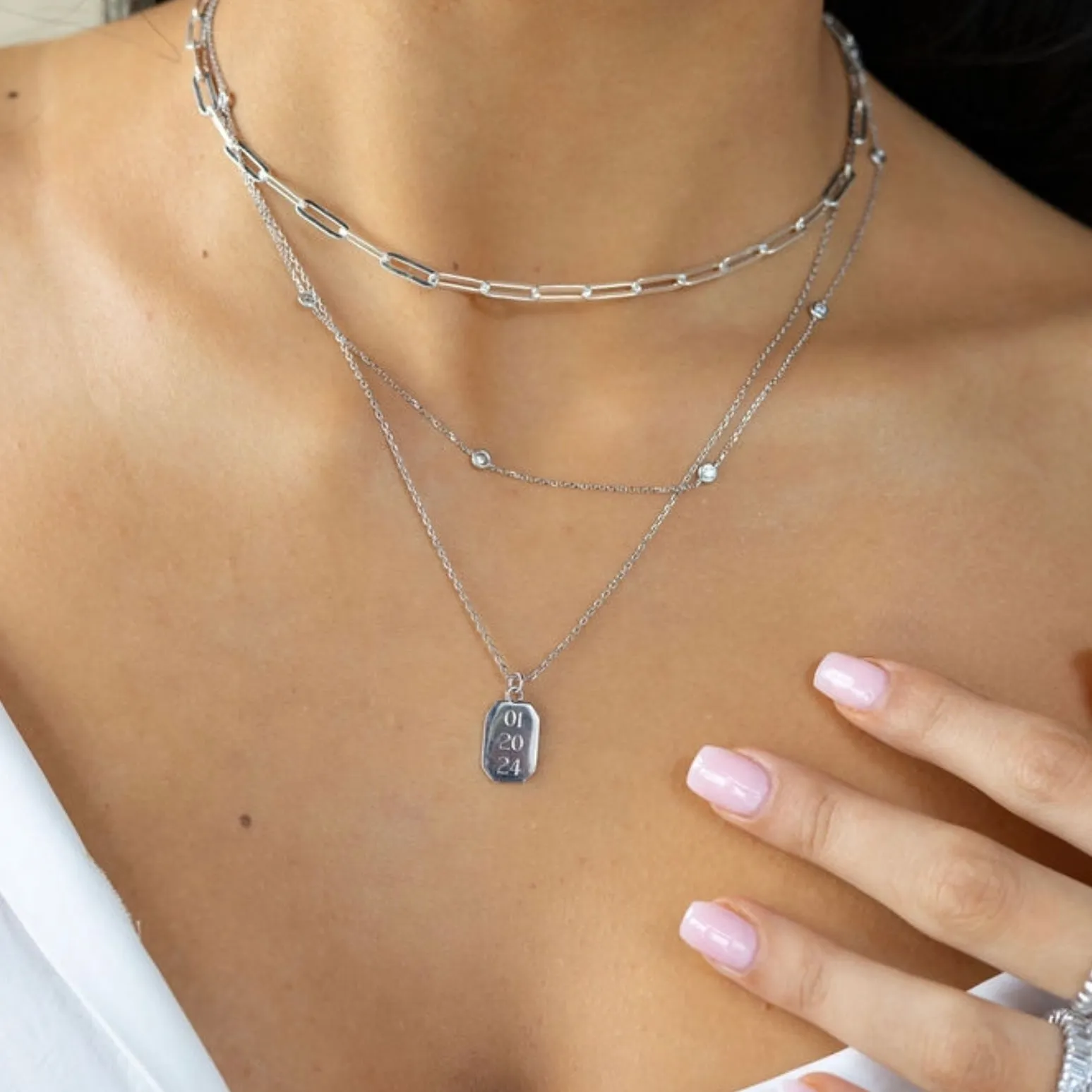 10k Gold Cubic by the Yard Necklace