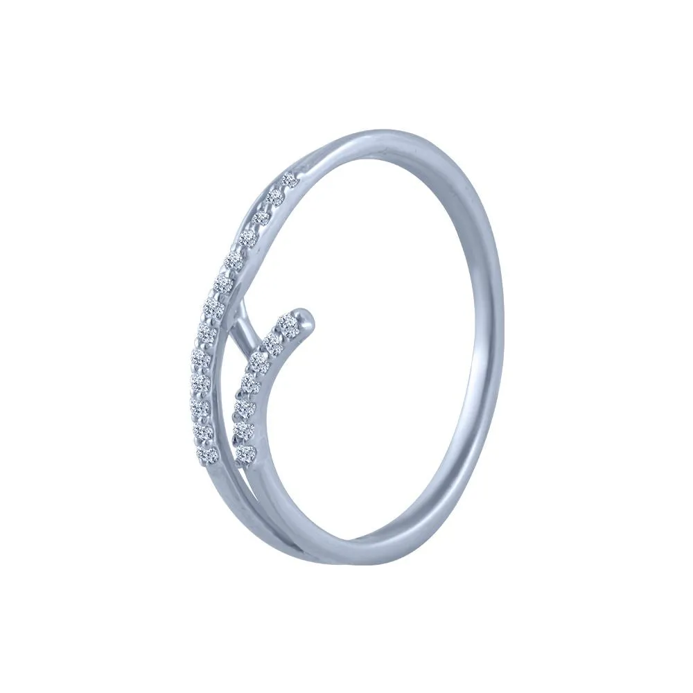 14k (585) White Gold And Diamond Ring For Women