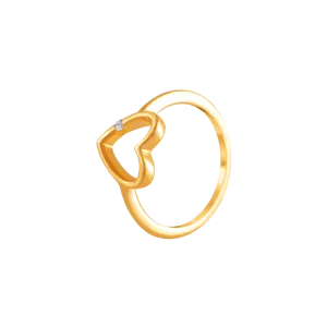 14k (585) Yellow Gold And Diamond Ring For Women