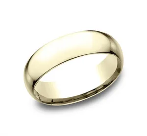 14K Yellow Gold 7mm Super Light Comfort Fit Wedding Band