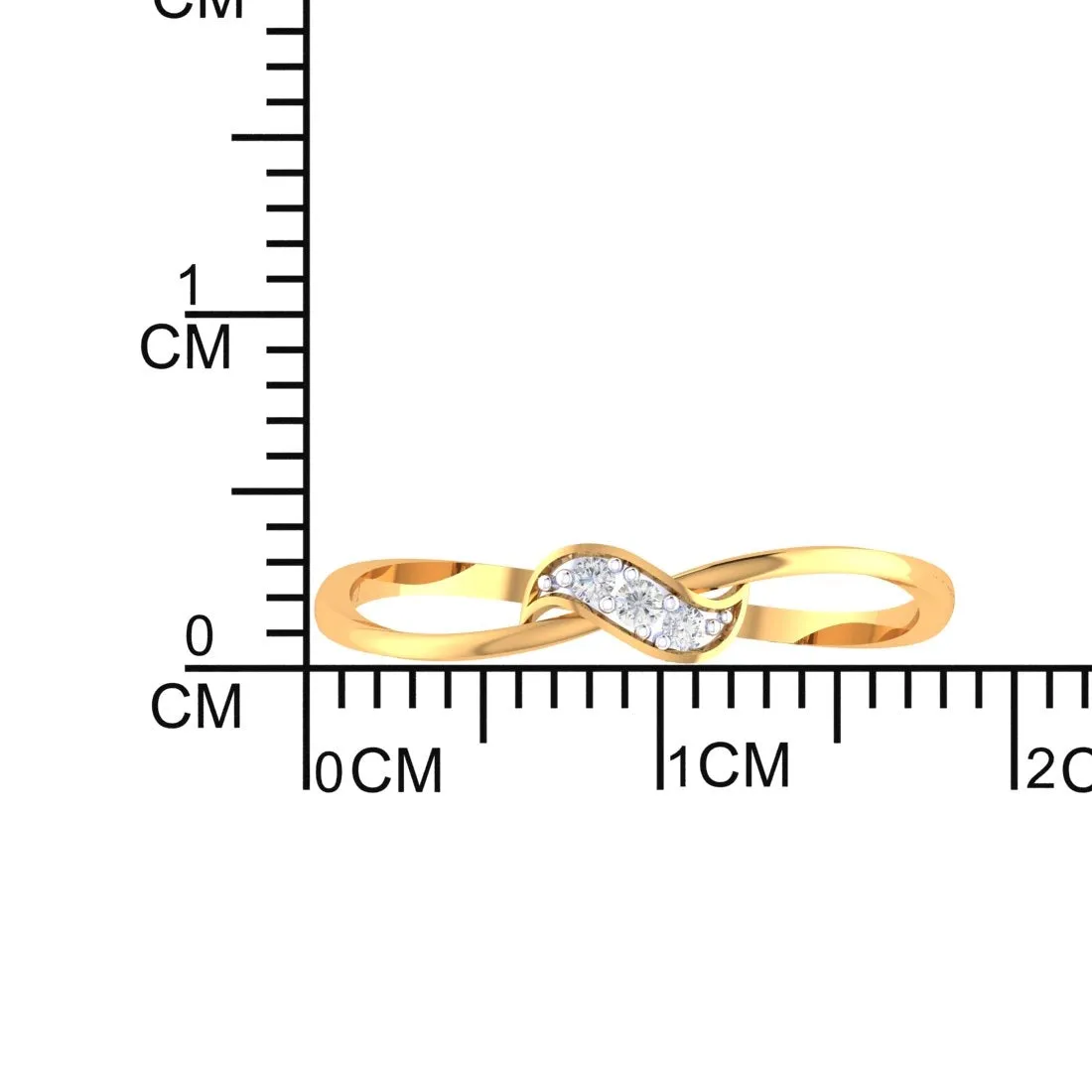 14K Yellow Gold Graceful Diamond Ring for Women - Elegant & Charming