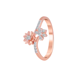 14KT (585) Rose Gold And Diamond Ring For Women