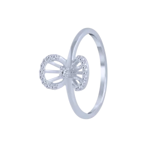14KT (585) White Gold And Diamond Ring For Women