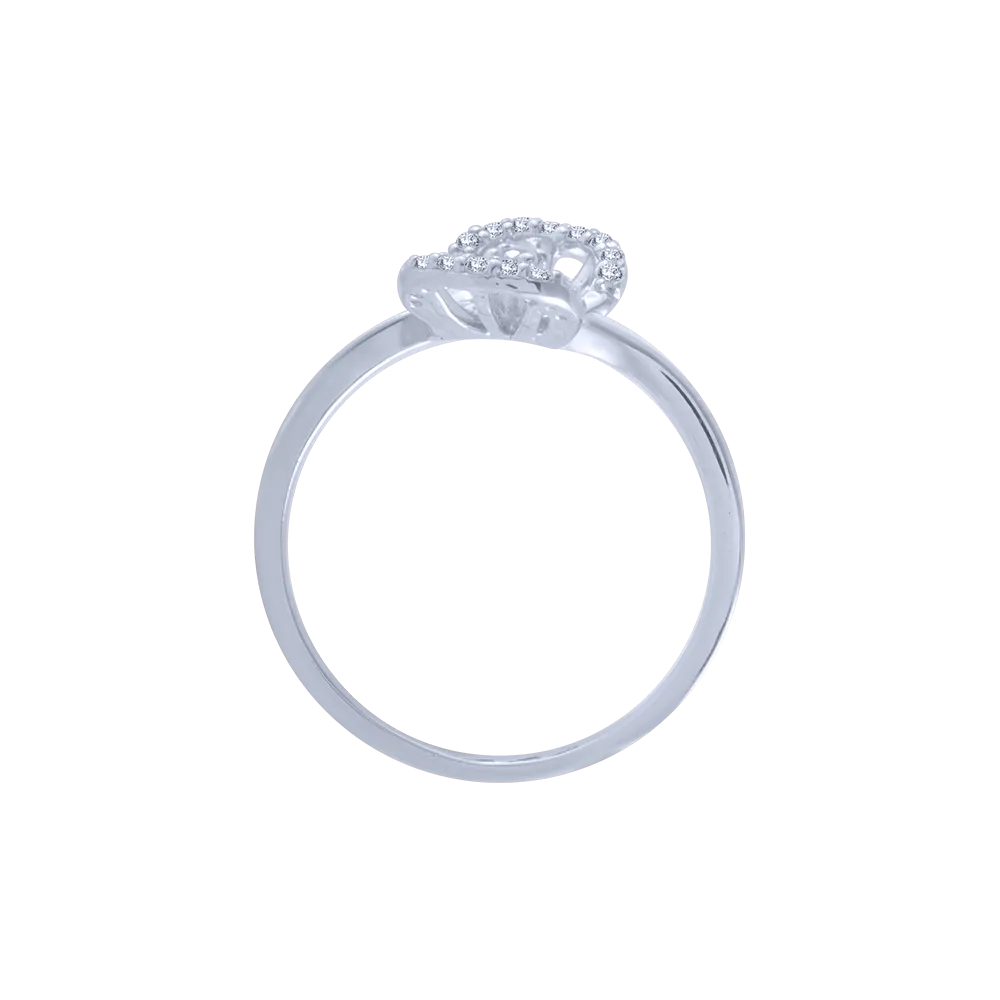 14KT (585) White Gold And Diamond Ring For Women