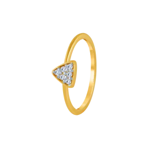 14KT (585) Yellow Gold And Diamond Ring For Women