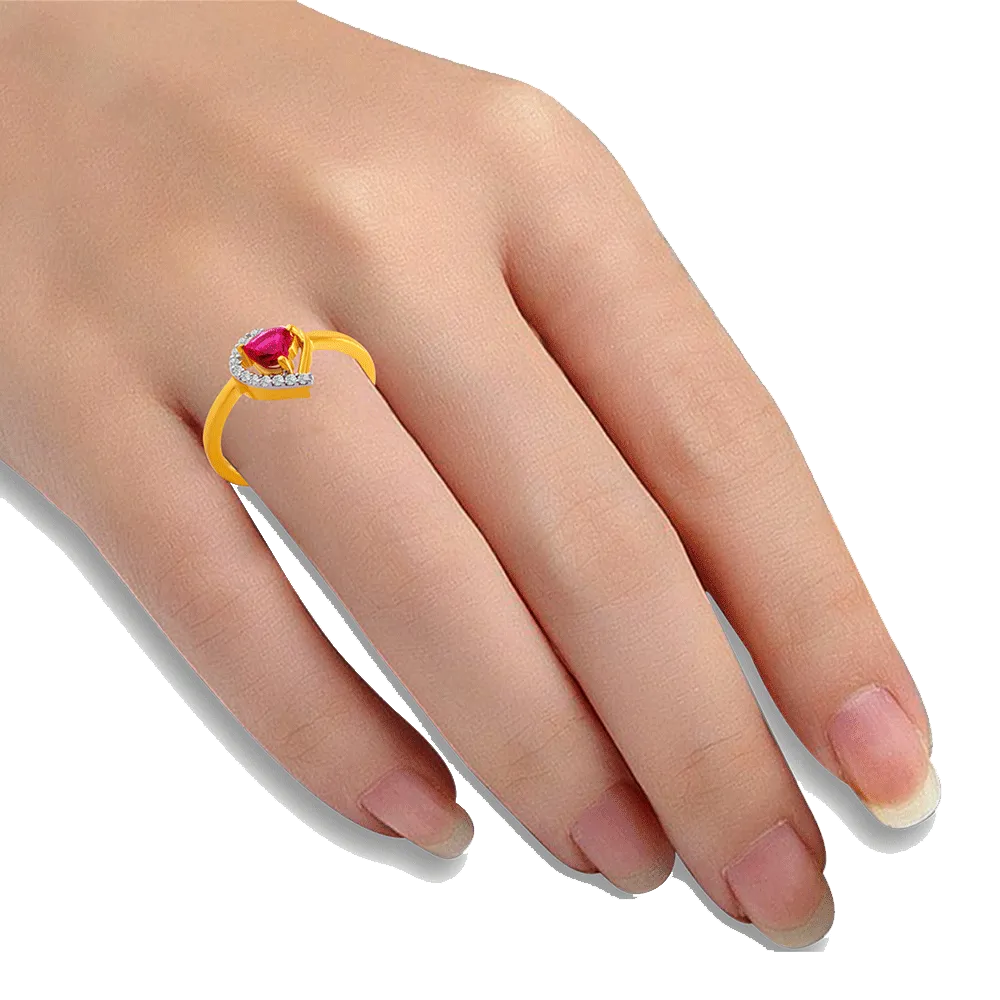 14KT (585) Yellow Gold Ring For Women