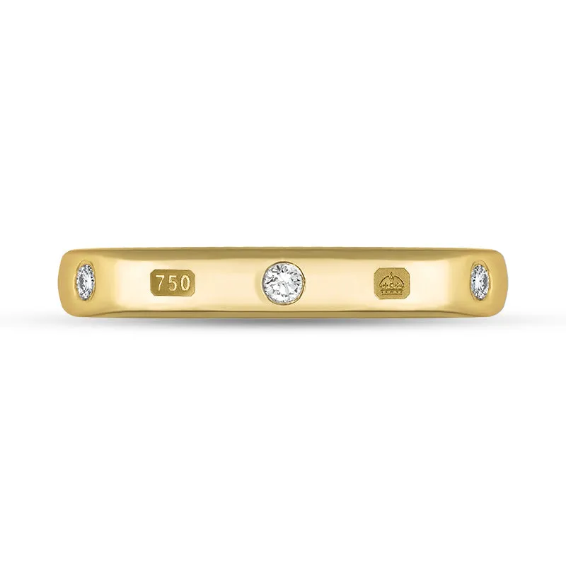 18ct Yellow Gold 0.18ctiamond Queen's Jubilee Hallmark 6mm Ring D