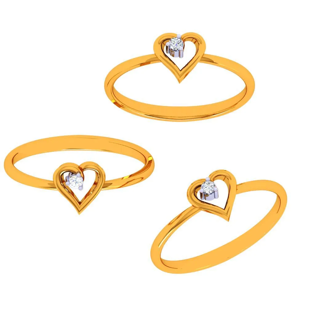 18k One Love Diamond Gold Ring