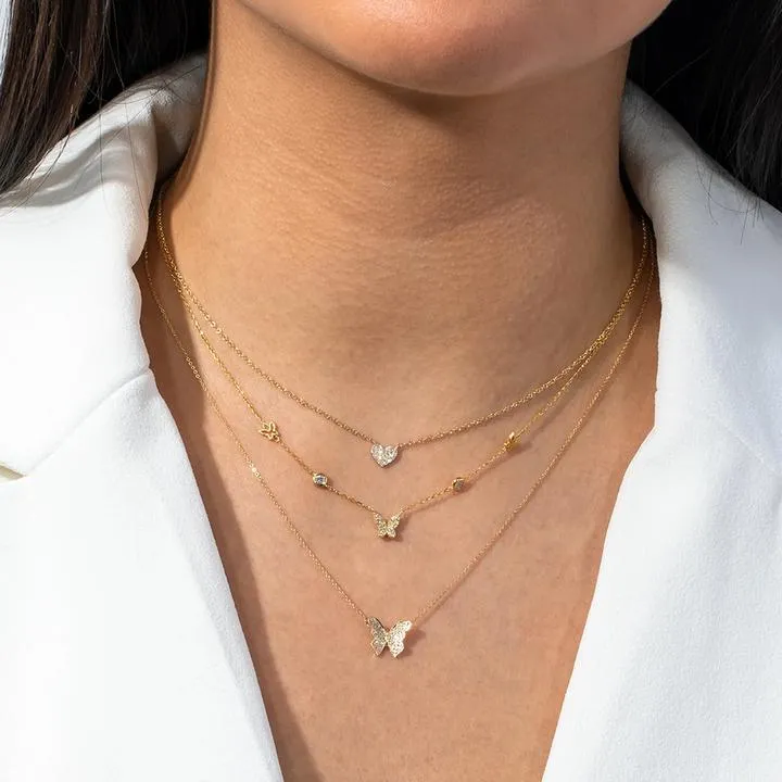 18k/925 Vermeil CZ Heart Necklace