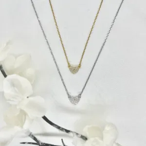 18k/925 Vermeil CZ Heart Necklace