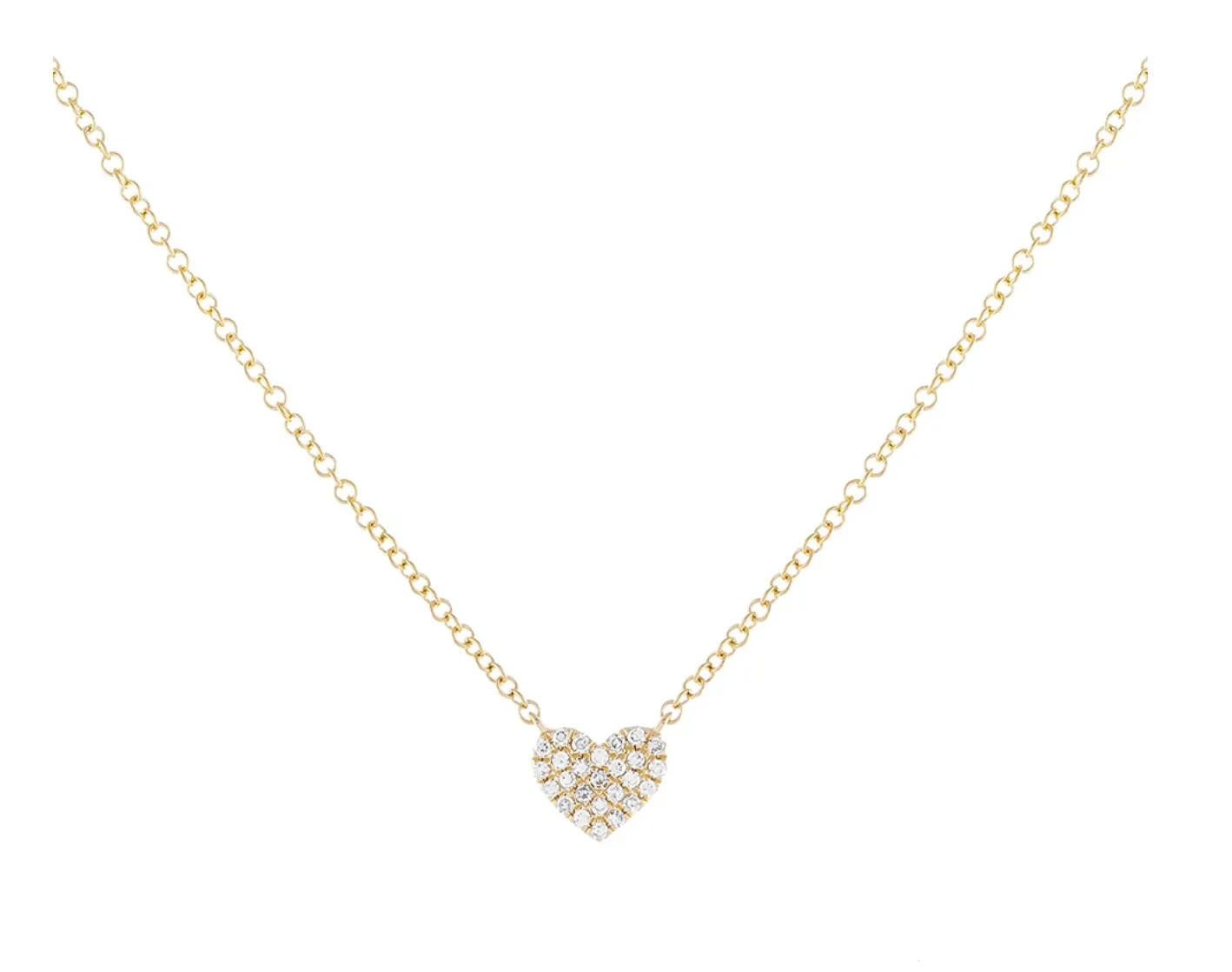 18k/925 Vermeil CZ Heart Necklace