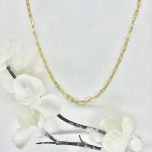 18k/925 Vermeil Paperclip Necklace