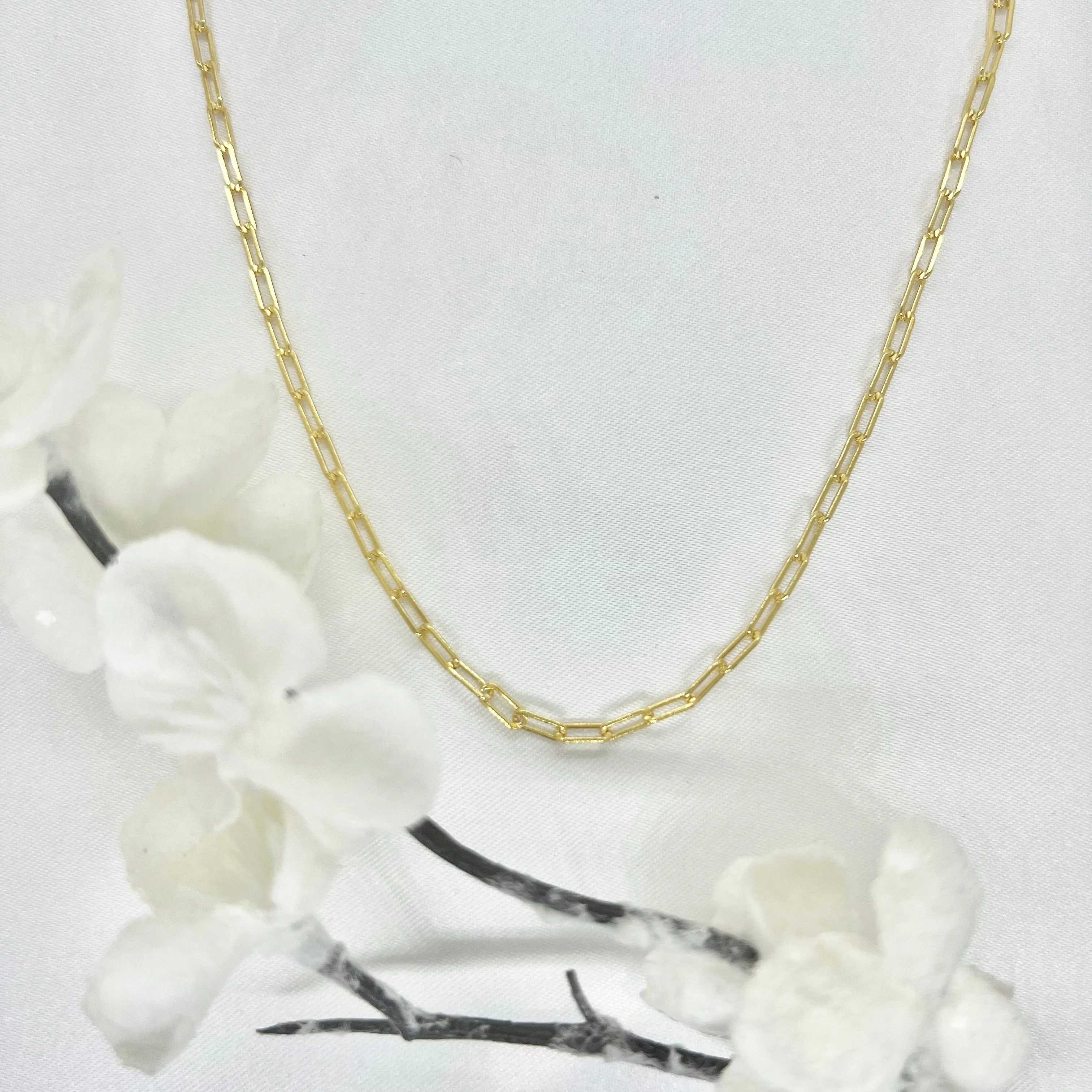18k/925 Vermeil Paperclip Necklace