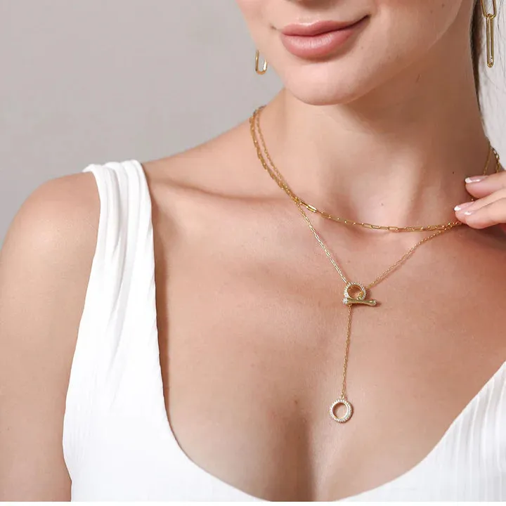 18k/925 Vermeil Paperclip Necklace