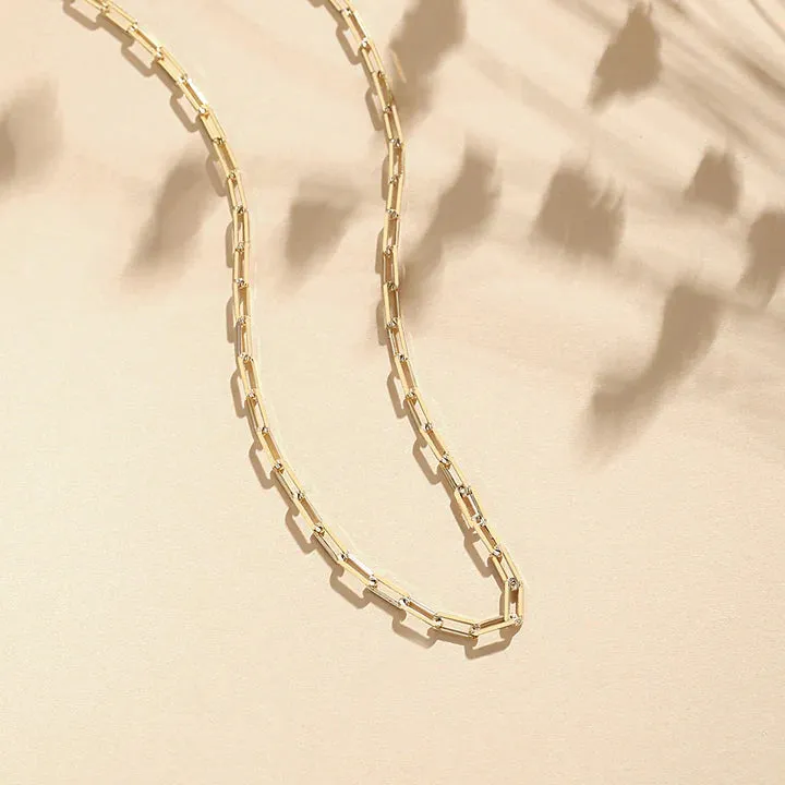 18k/925 Vermeil Paperclip Necklace