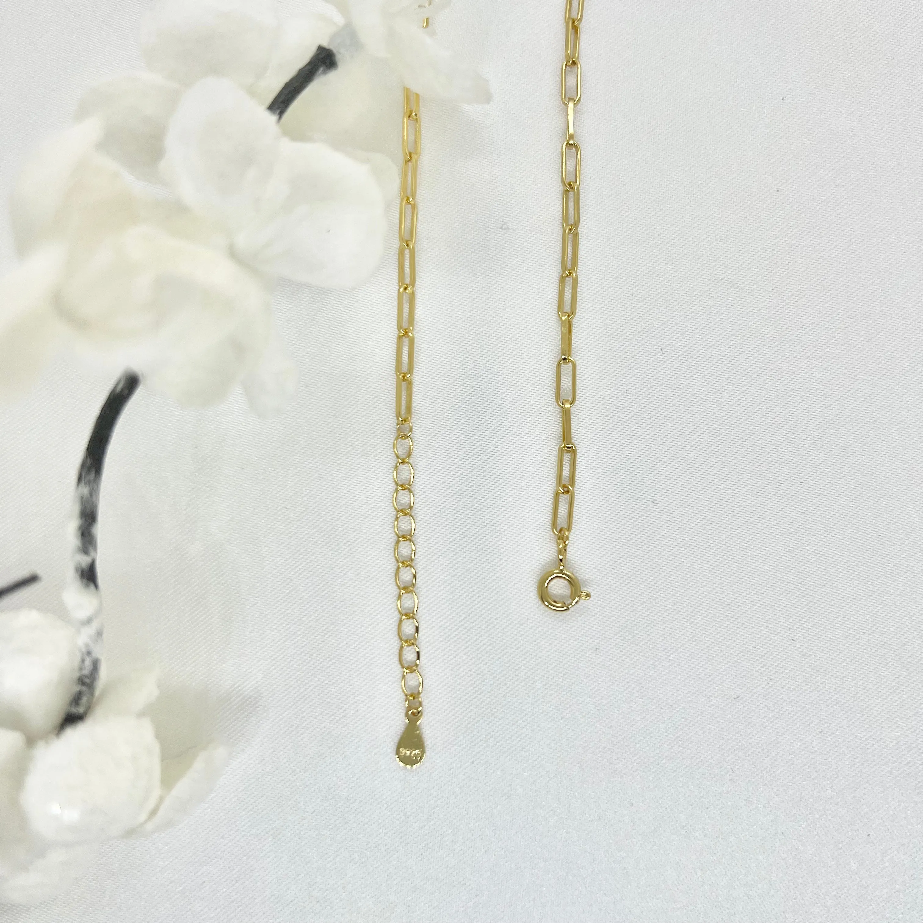 18k/925 Vermeil Paperclip Necklace