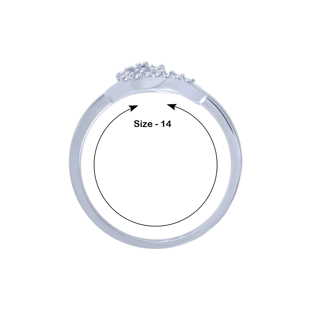 18KT (750) White Gold And Diamond Ring For Women