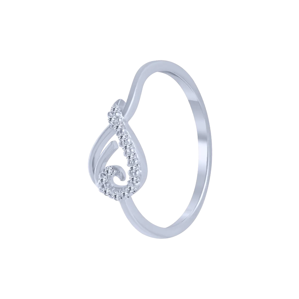 18KT (750) White Gold And Diamond Ring For Women