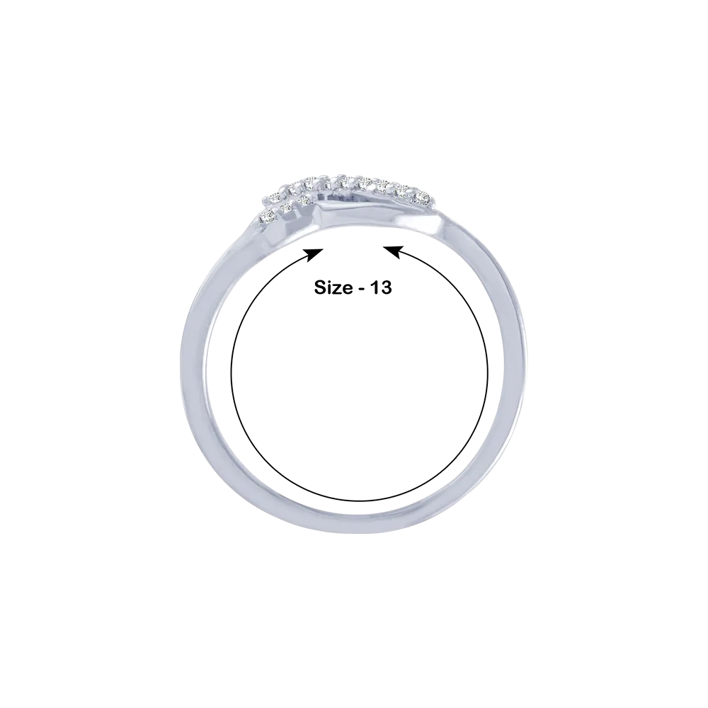 18KT (750) White Gold And Diamond Ring For Women