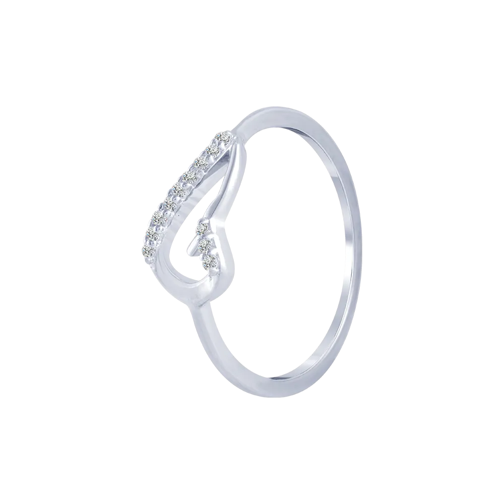 18KT (750) White Gold And Diamond Ring For Women