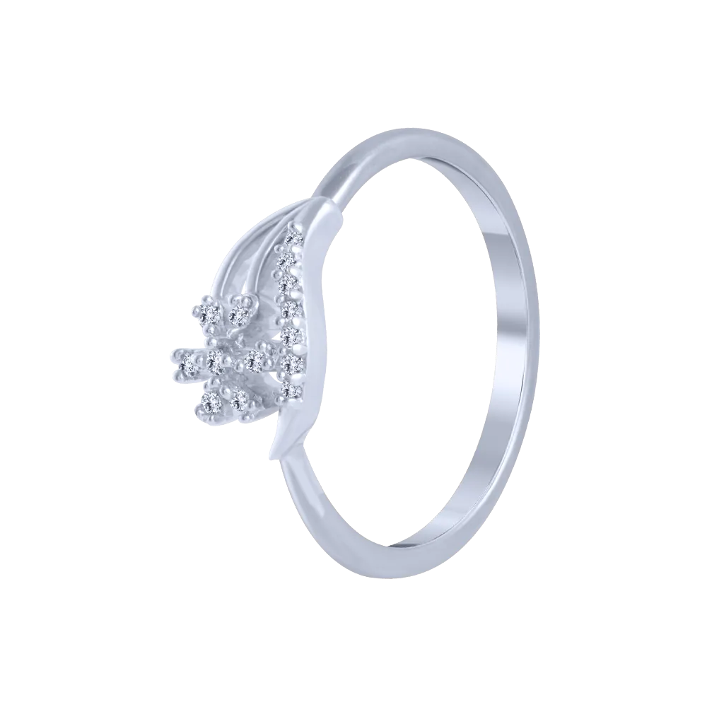 18KT (750) White Gold And Diamond Ring For Women