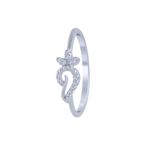 18KT (750) White Gold And Diamond Ring For Women