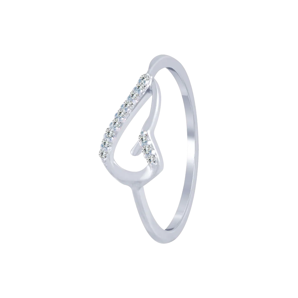 18KT (750) White Gold And Diamond Ring For Women