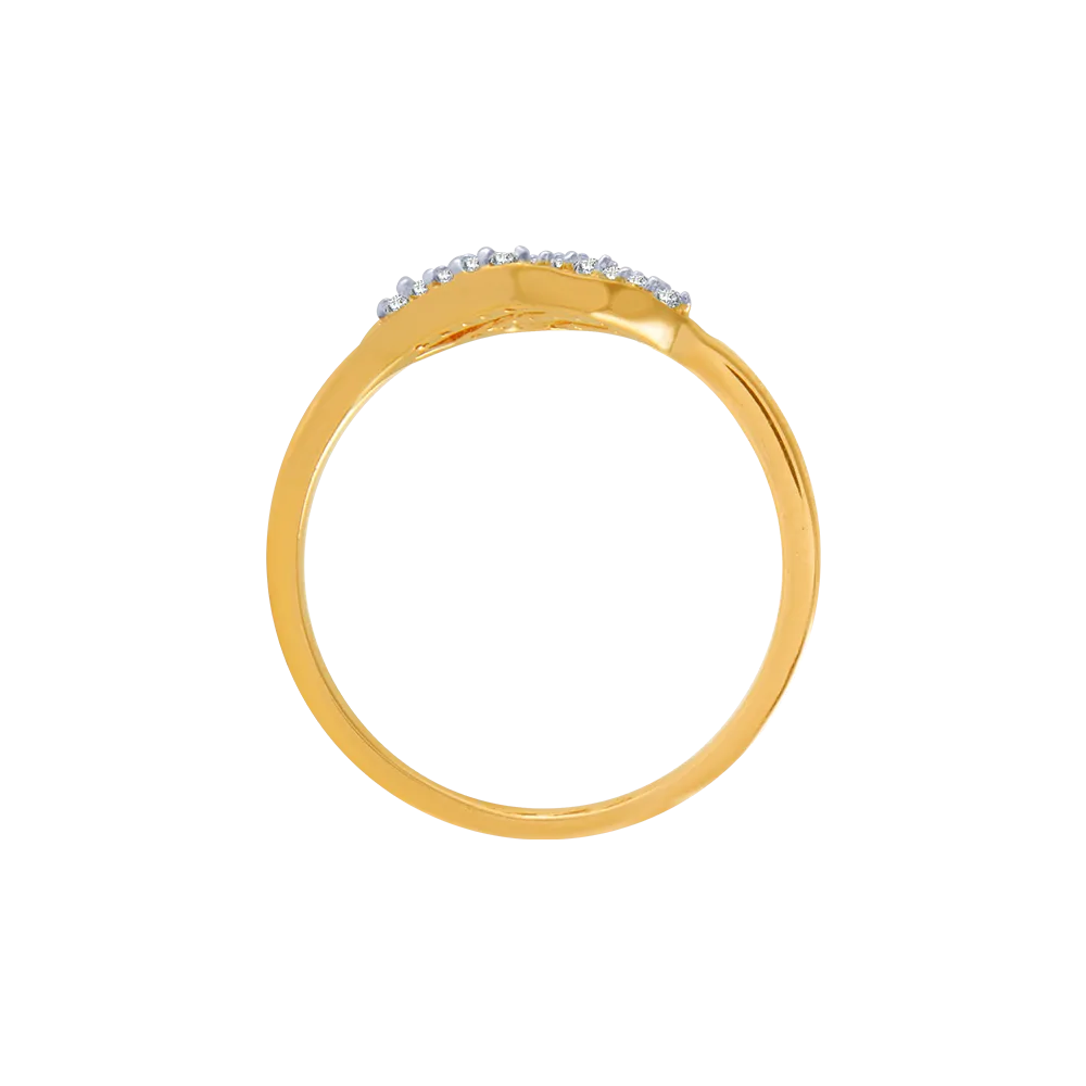 18KT (750) Yellow Gold And Diamond Ring For Women