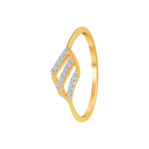 18KT (750) Yellow Gold And Diamond Ring For Women
