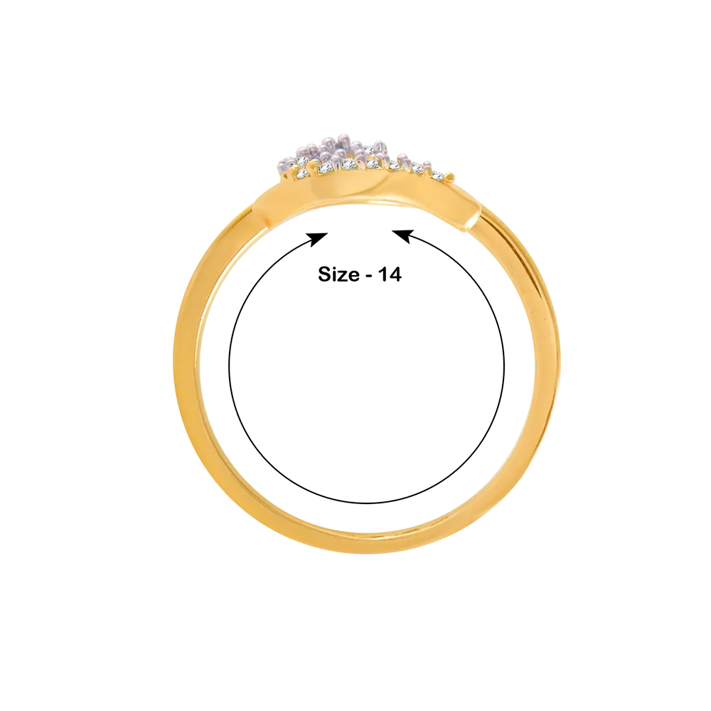 18KT (750) Yellow Gold And Diamond Ring For Women