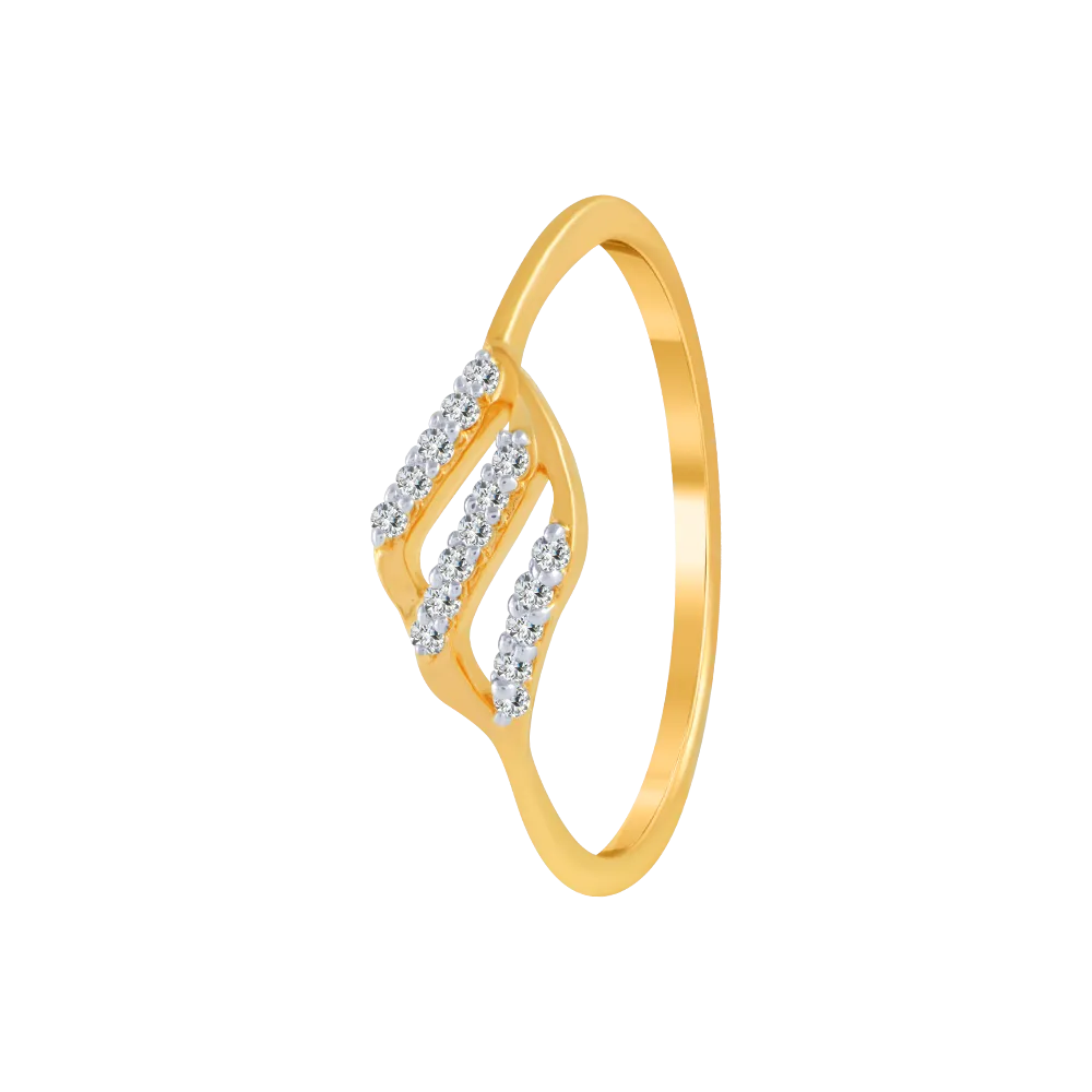 18KT (750) Yellow Gold And Diamond Ring For Women