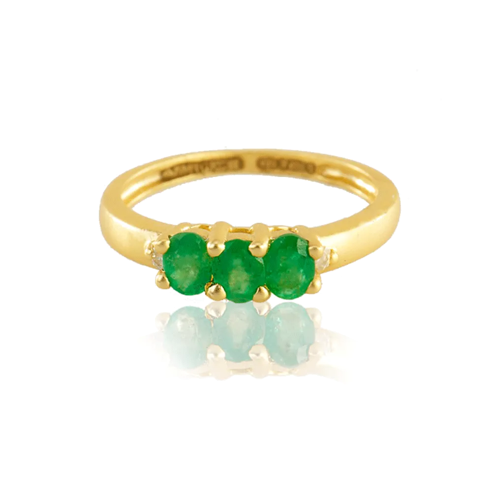 18KT (750) Yellow Gold And Diamond Ring For Women