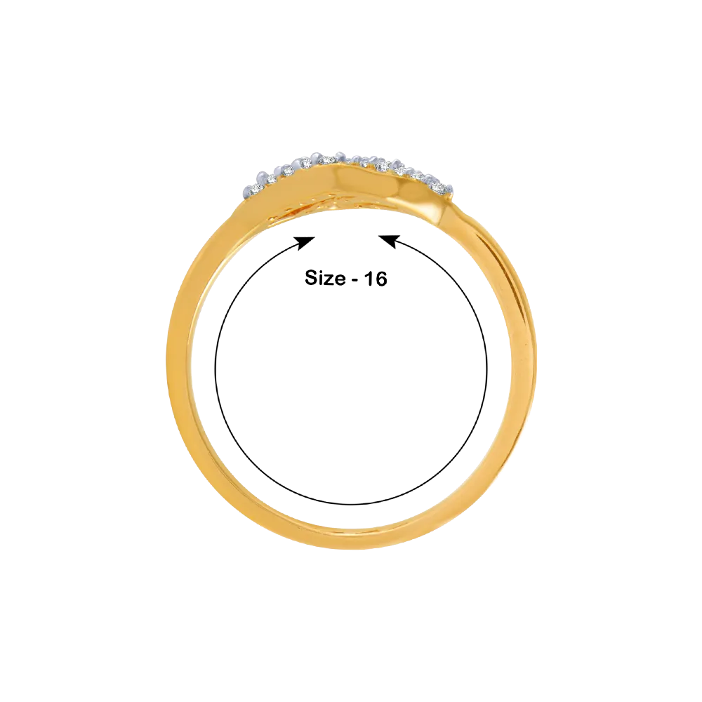 18KT (750) Yellow Gold And Diamond Ring For Women