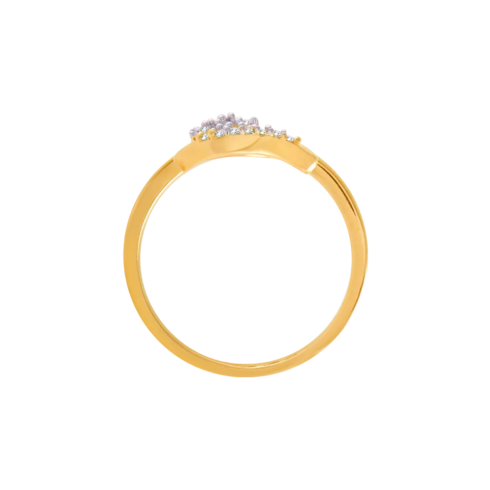 18KT (750) Yellow Gold And Diamond Ring For Women