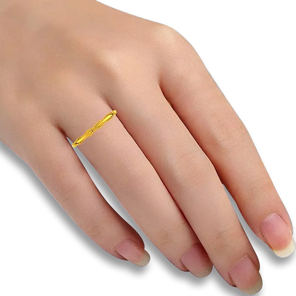 22k Gold Ring With A Rope Design