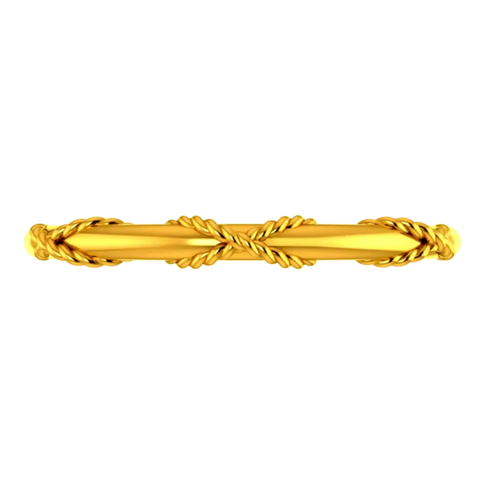 22k Gold Ring With A Rope Design