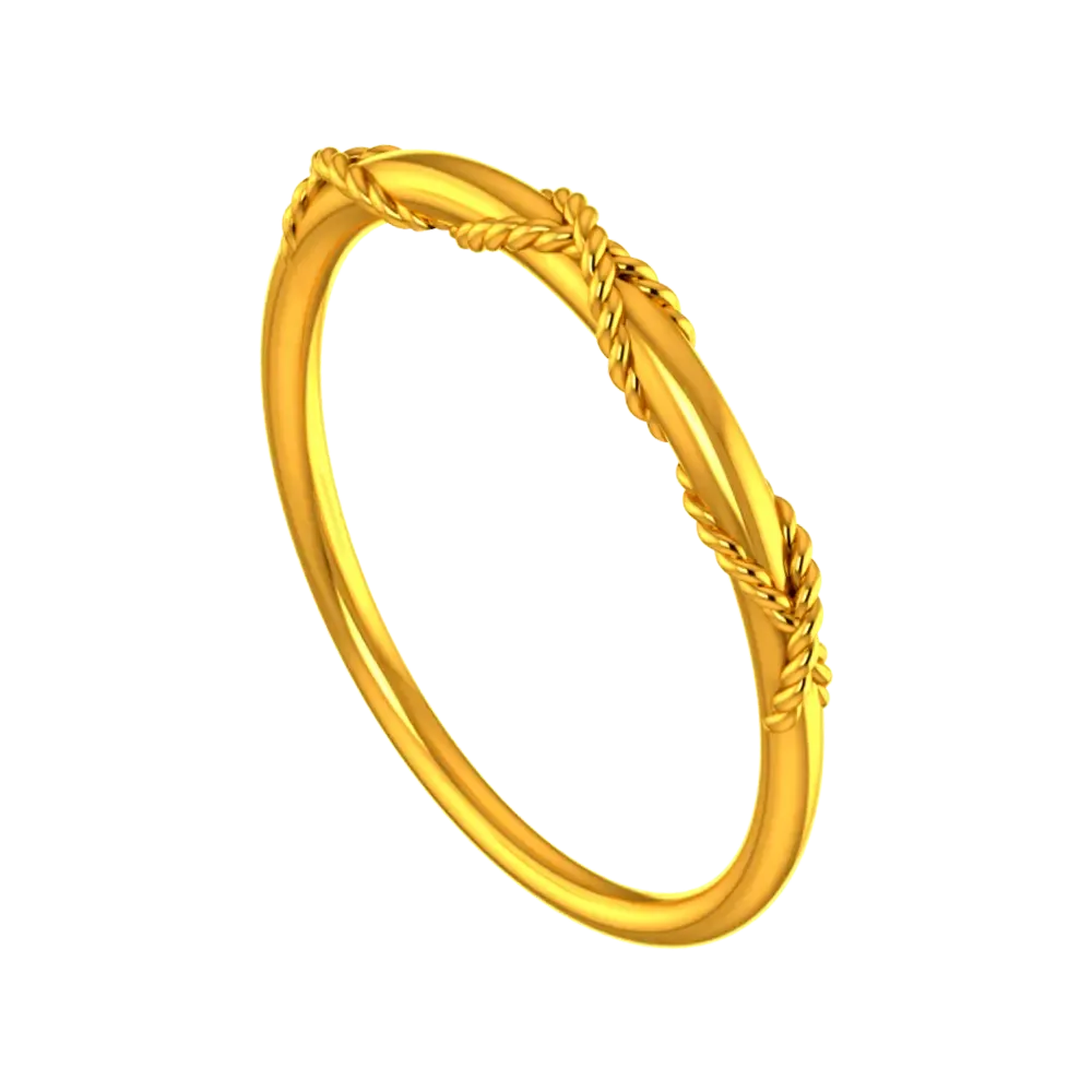22k Gold Ring With A Rope Design