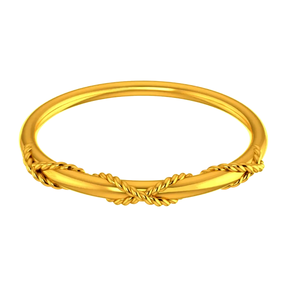 22k Gold Ring With A Rope Design