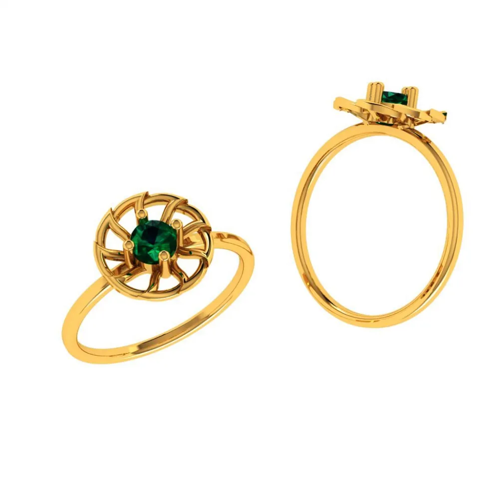22KT (916) Yellow Gold Ring For Women
