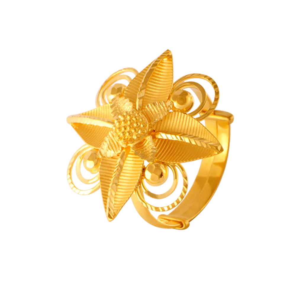 22KT Yellow Gold Ring For Women
