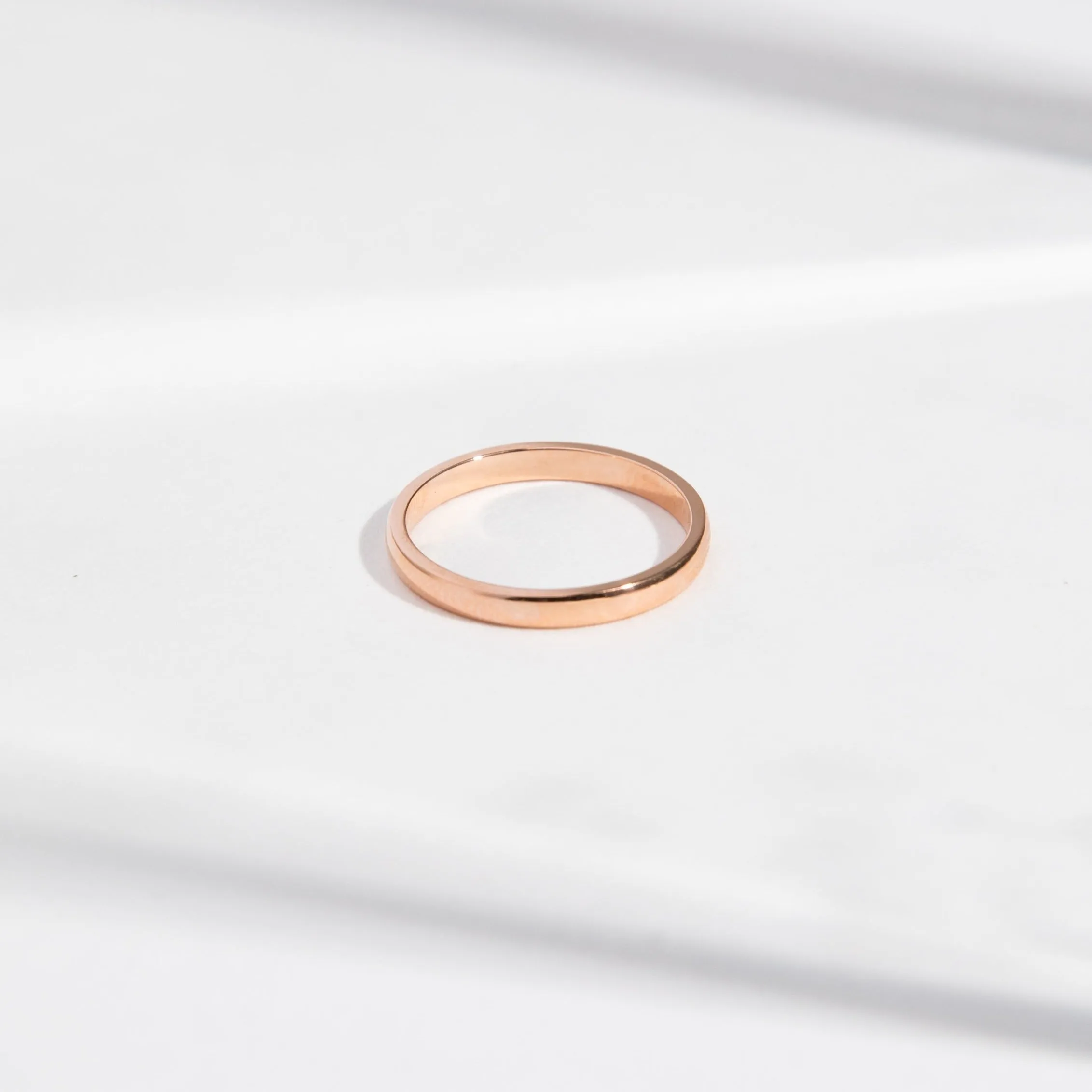 2mm Domed Band in Gold