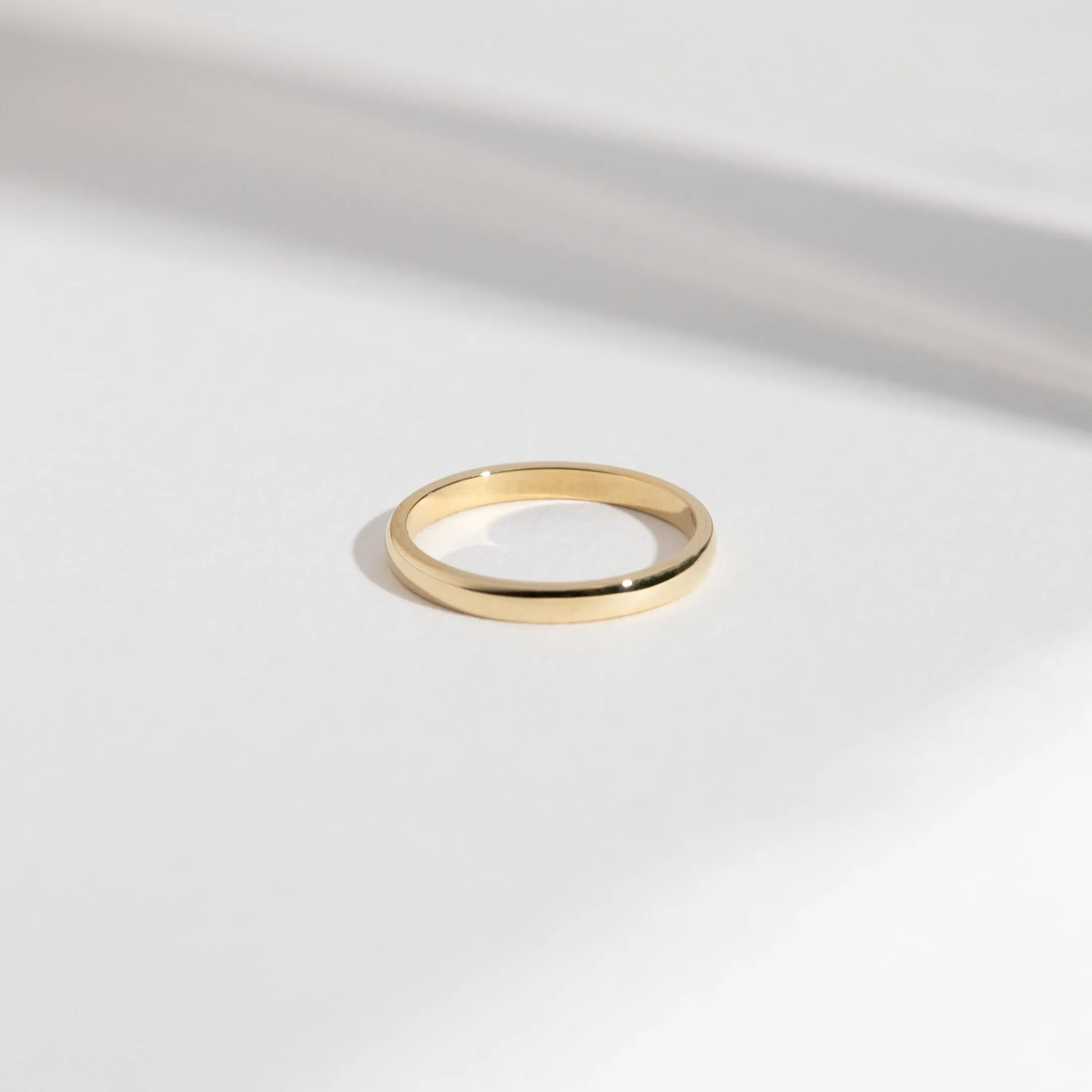 2mm Domed Band in Gold