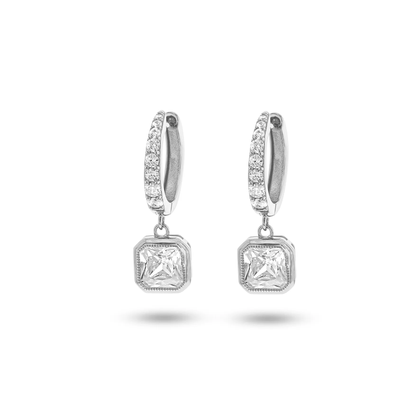 925 Silver Plated Earrings Set with Zirconium Oxide