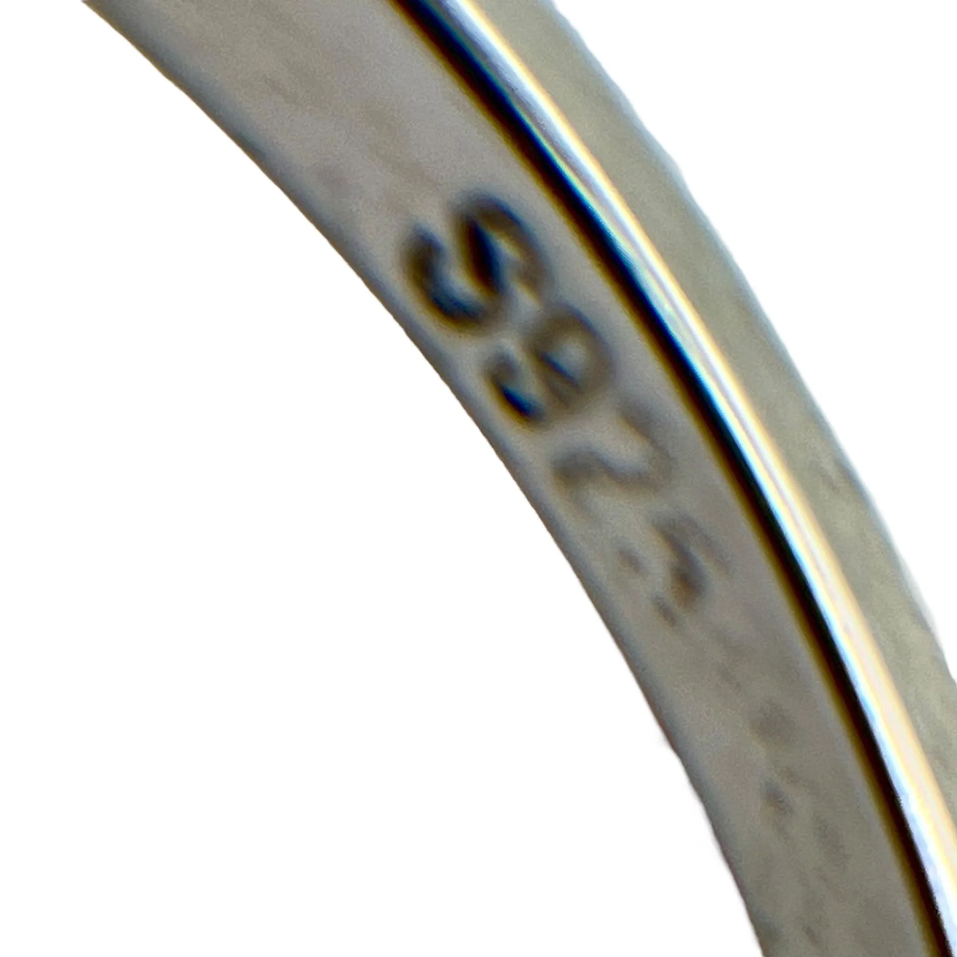 925 Sterling Silver Round Cubic Zirconia Curved V Shape Band Ring Size 7.75 Band