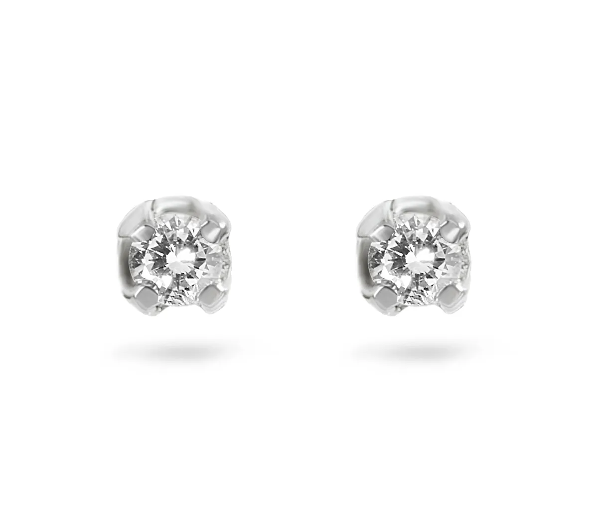 9k White Gold HSI Diamond Stud Earrings