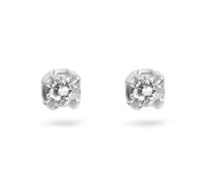 9k White Gold HSI Diamond Stud Earrings
