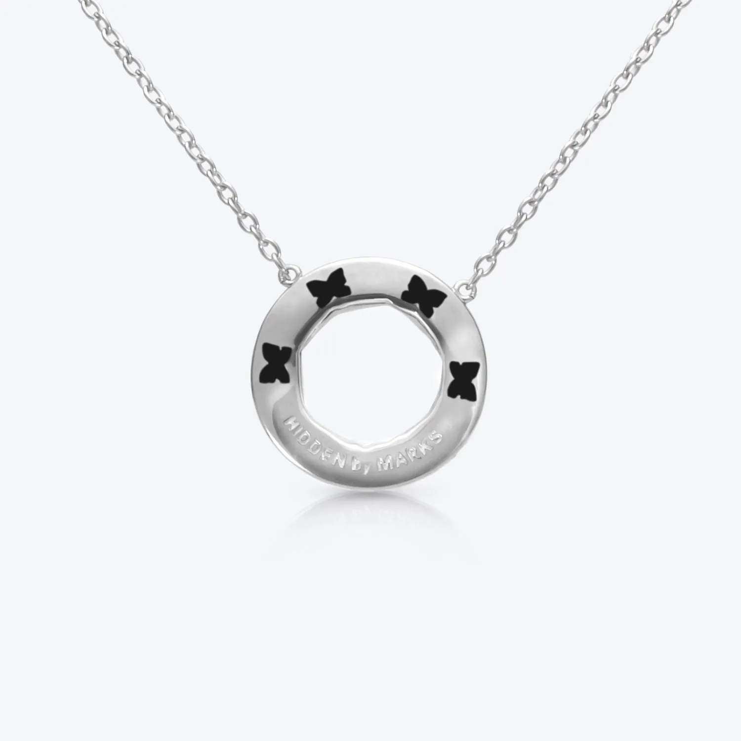 A. Sun Halo Aura 18K White Gold Necklace w. Lab-Grown Diamond Pav??