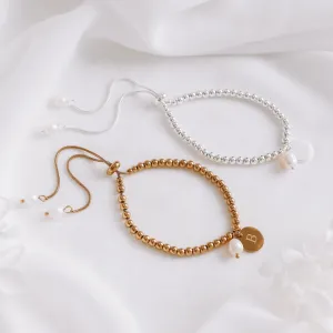 Alona - Stainless Steel Pearl Engraved Bracelet